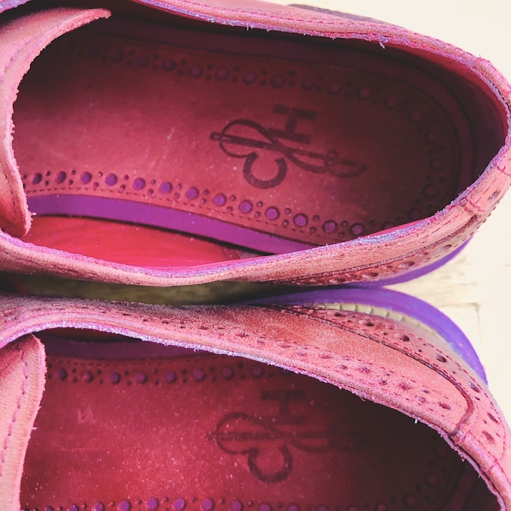Cole Haan Red Suede Classic Saddle Shoes, sz 7.5 - Picture 8 of 10